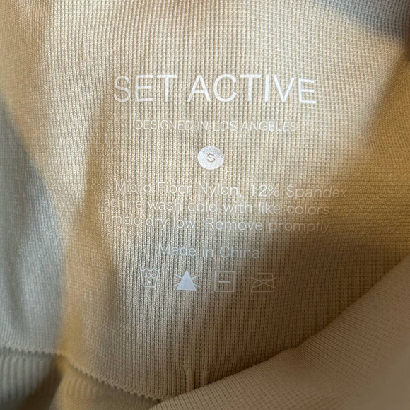 Set Active High Rise‎ Sculptflex Legging Pants Oatmeal Size Small - Picture 7 of 7